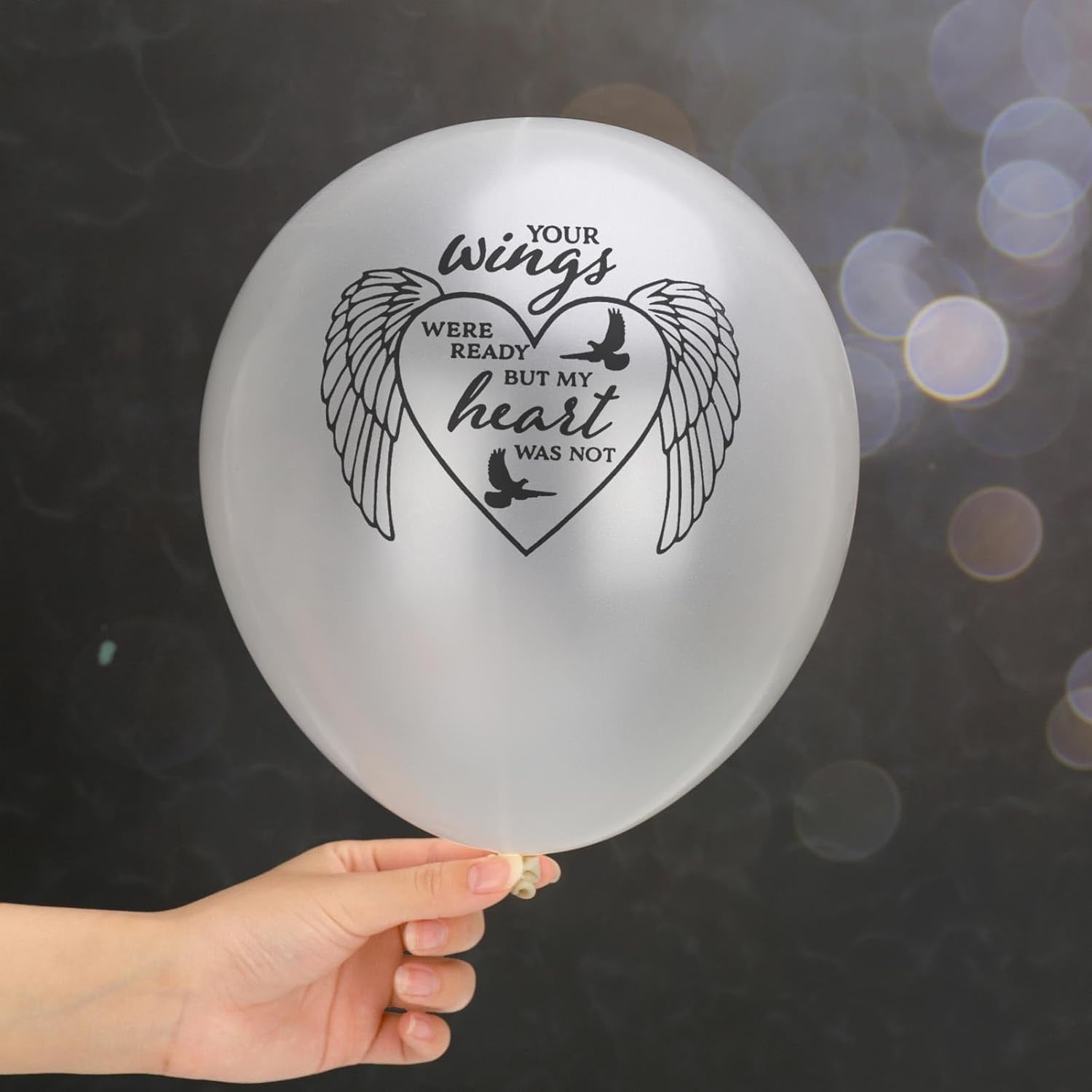 72 Pieces Memorial Balloons Colored Funeral Balloon Memory Balloons to Release in Sky Remembrance Personalized Balloons for Loss Beloved One with 2 Rolls Ribbon for Memorial Decorations