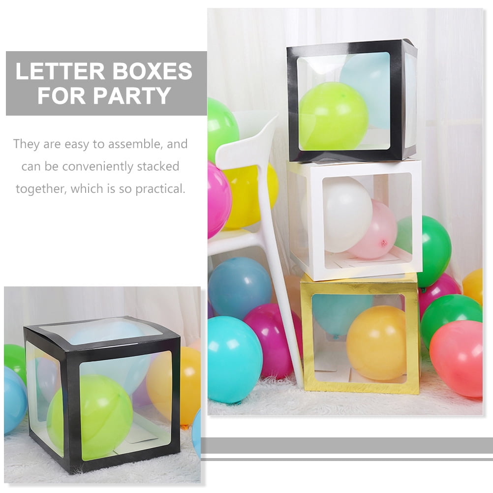 Masteelf  4 Pcs Balloons Birthday Gift Box DIY Decoration Empty Boxes