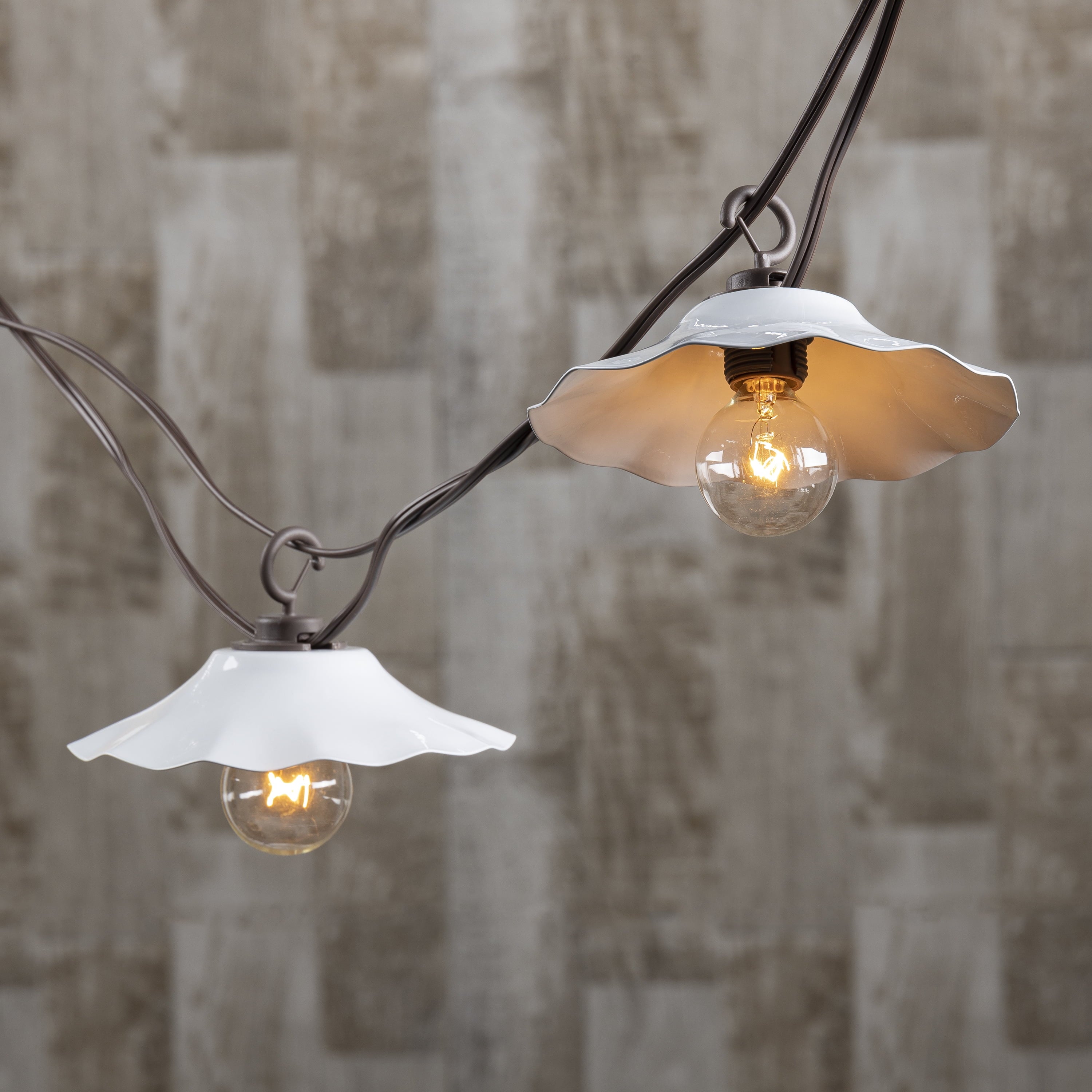 12 Foot Shaded Decorative G40 Patio String Lights