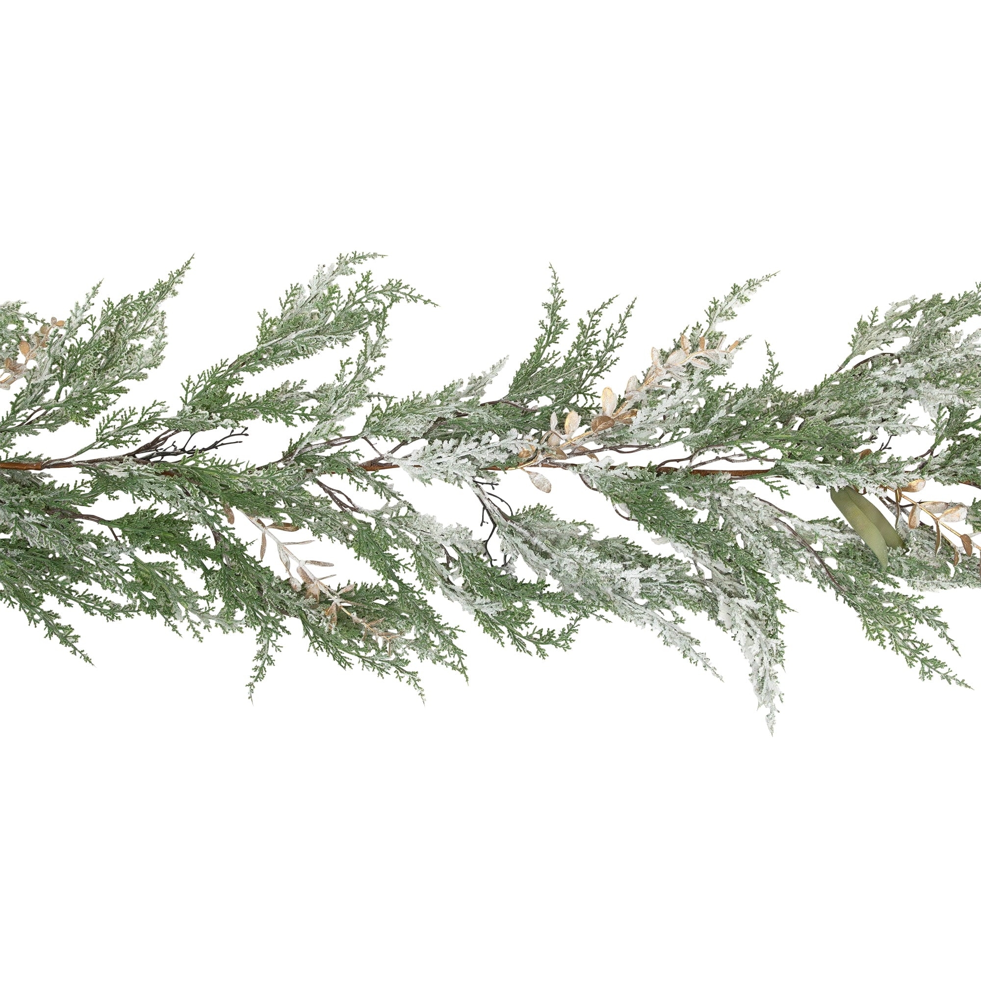 Northlight Real Touch™ Flocked Cedar Pine Artificial Christmas Garland - 10' - Unlit