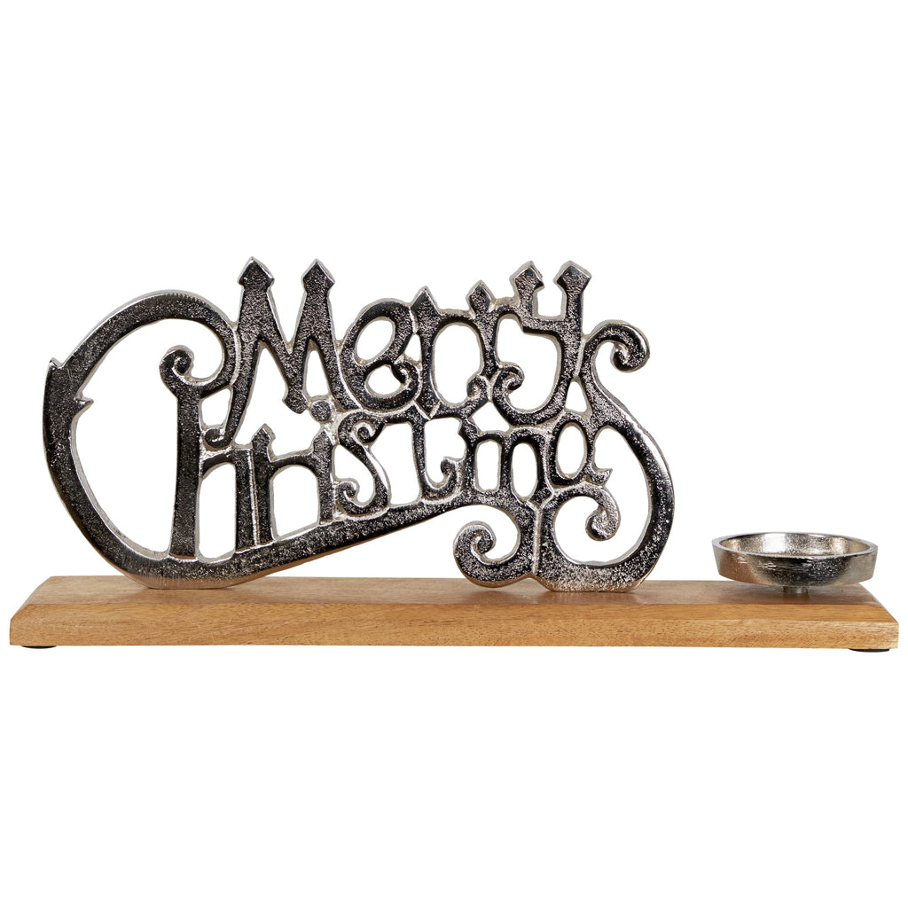 Northlight "Merry Christmas" Metal Sign Votive Candle Holder -15.5"