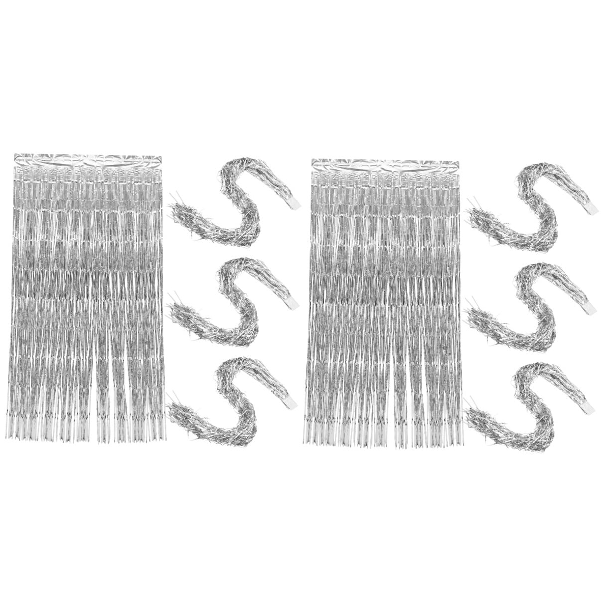 Masteelf 8 pcs  Foil Curtains Party Curtain Streamers Birthday Party Decoration Background Photo Props