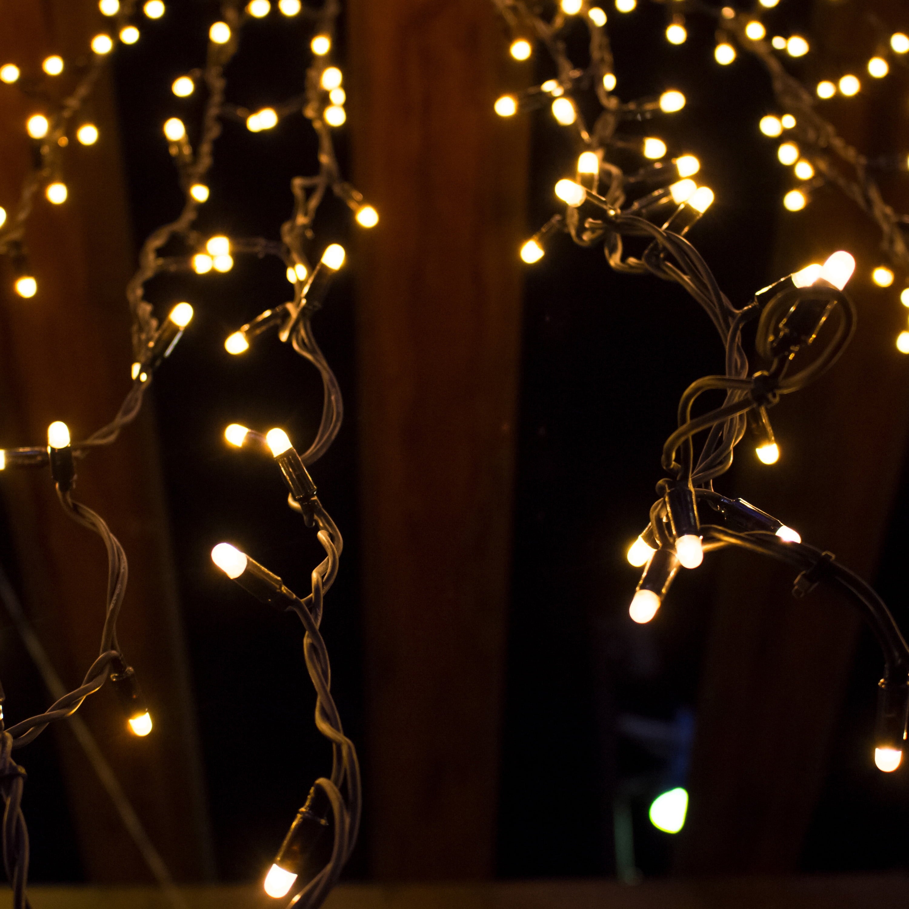 Pure Garden Solar Powered Outdoor LED String Lights with Eight Light Modes