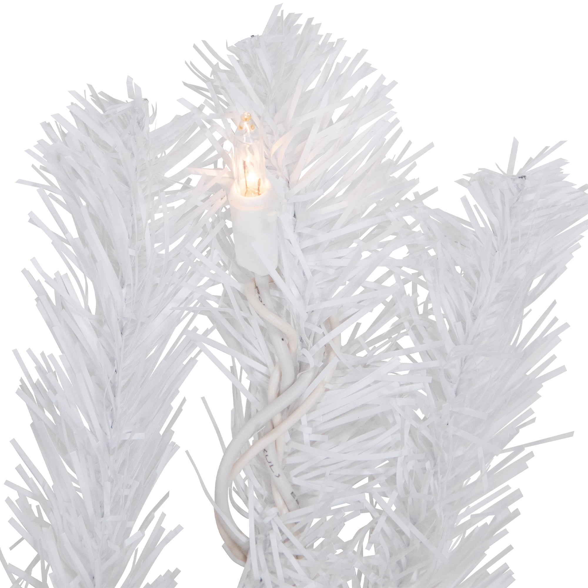 9' x 12" Pre-Lit Snow White Artificial Christmas Garland - Clear Lights