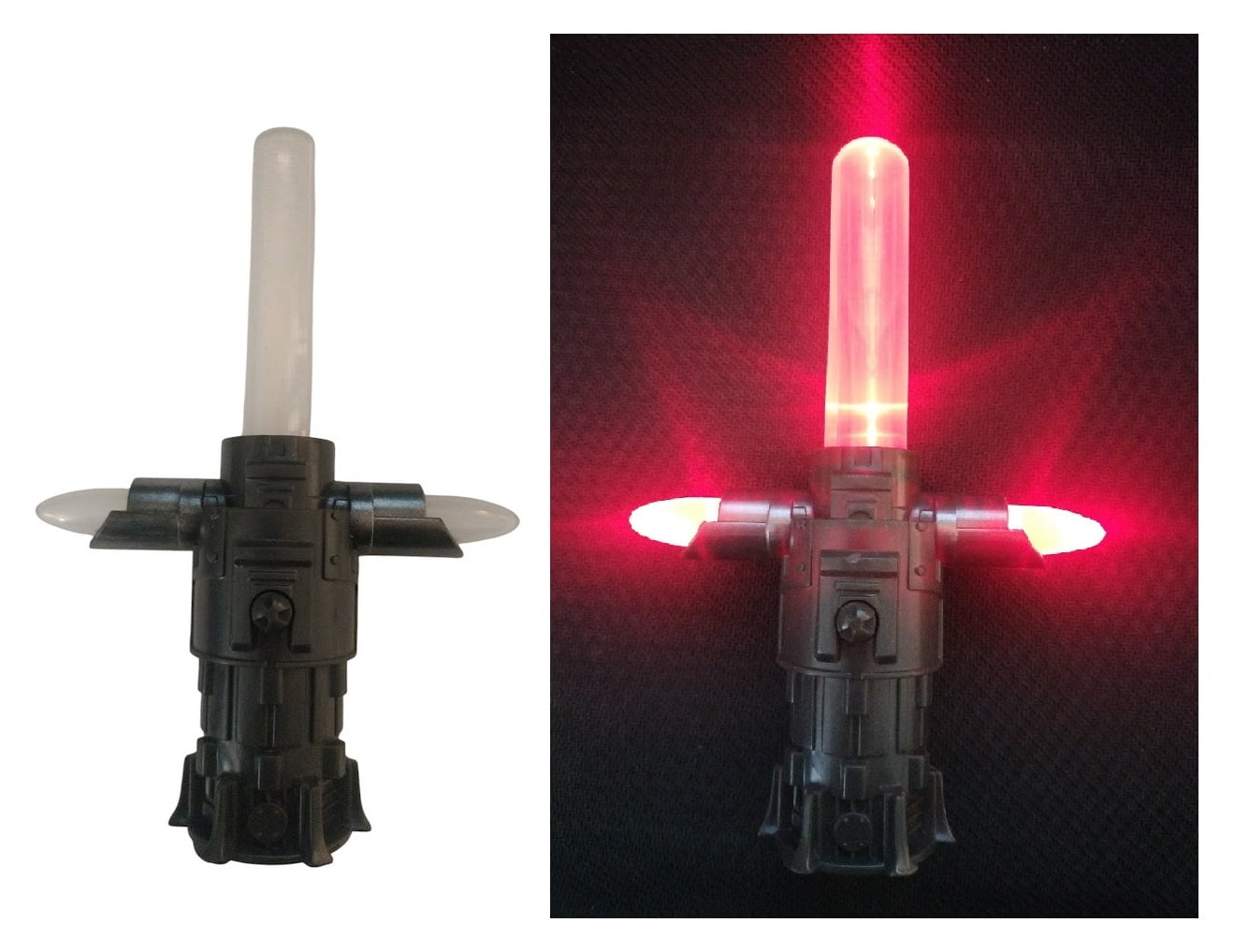 9 Pack - 6" LED Glow Light Up Galaxy Star Saber Sword Mini Candy Dispenser Set for Themed Parties, Bulk Party Favors and Cosplay