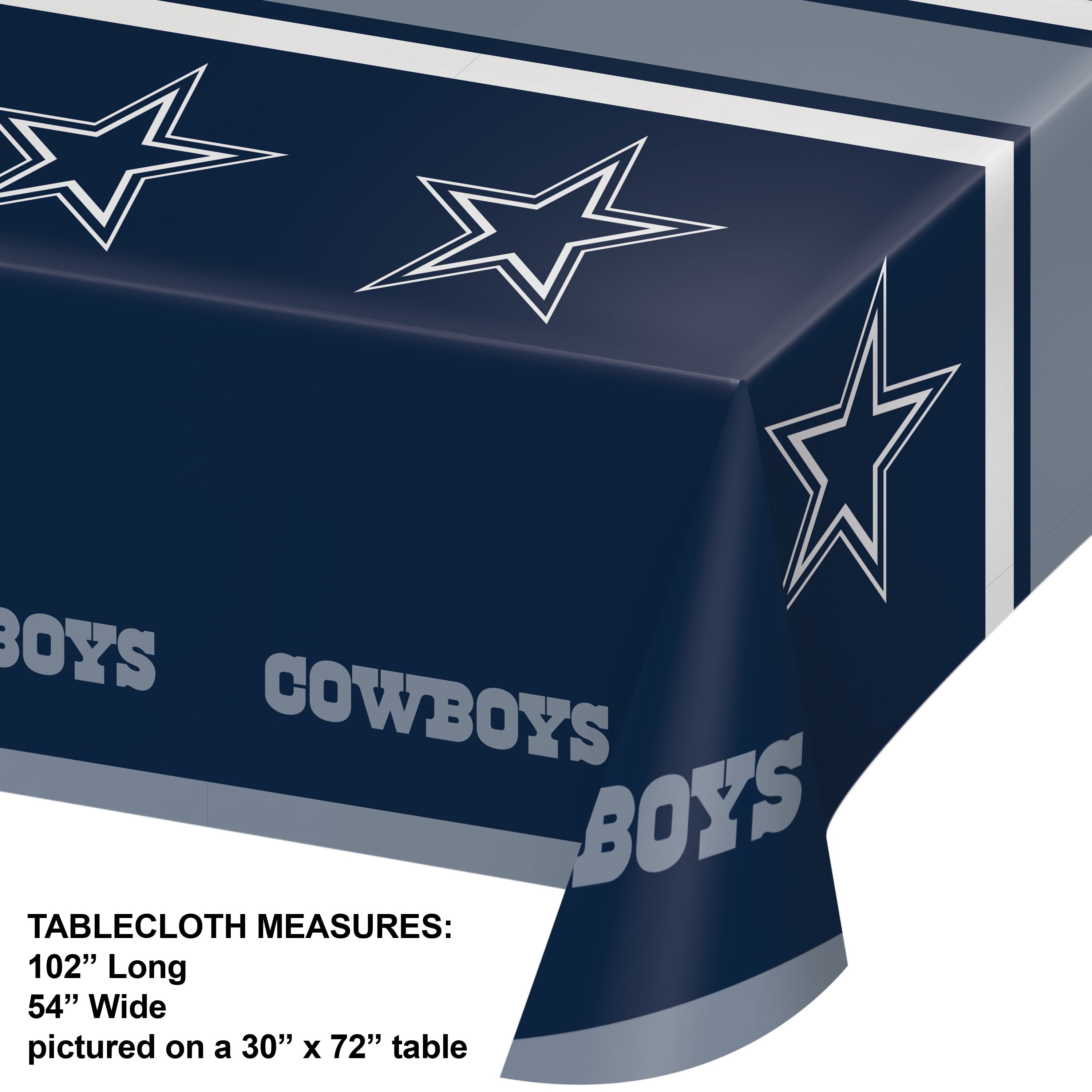 Dallas Cowboys Plastic Tablecloths, 3 Count