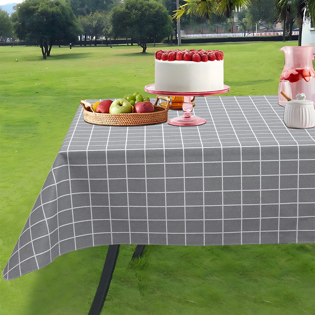 Ray Star Vinyl Party Tablecloths 60x120in Spring Tablecloth Plastic Picnic Outdoor and Camping Waterproof Oilcloth Table Cover for Rectangle Tables