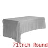 Unique Bargains Sequin Table Covers for Dining Room Parties or Dances Tablecloths Light Purple 71"x71"