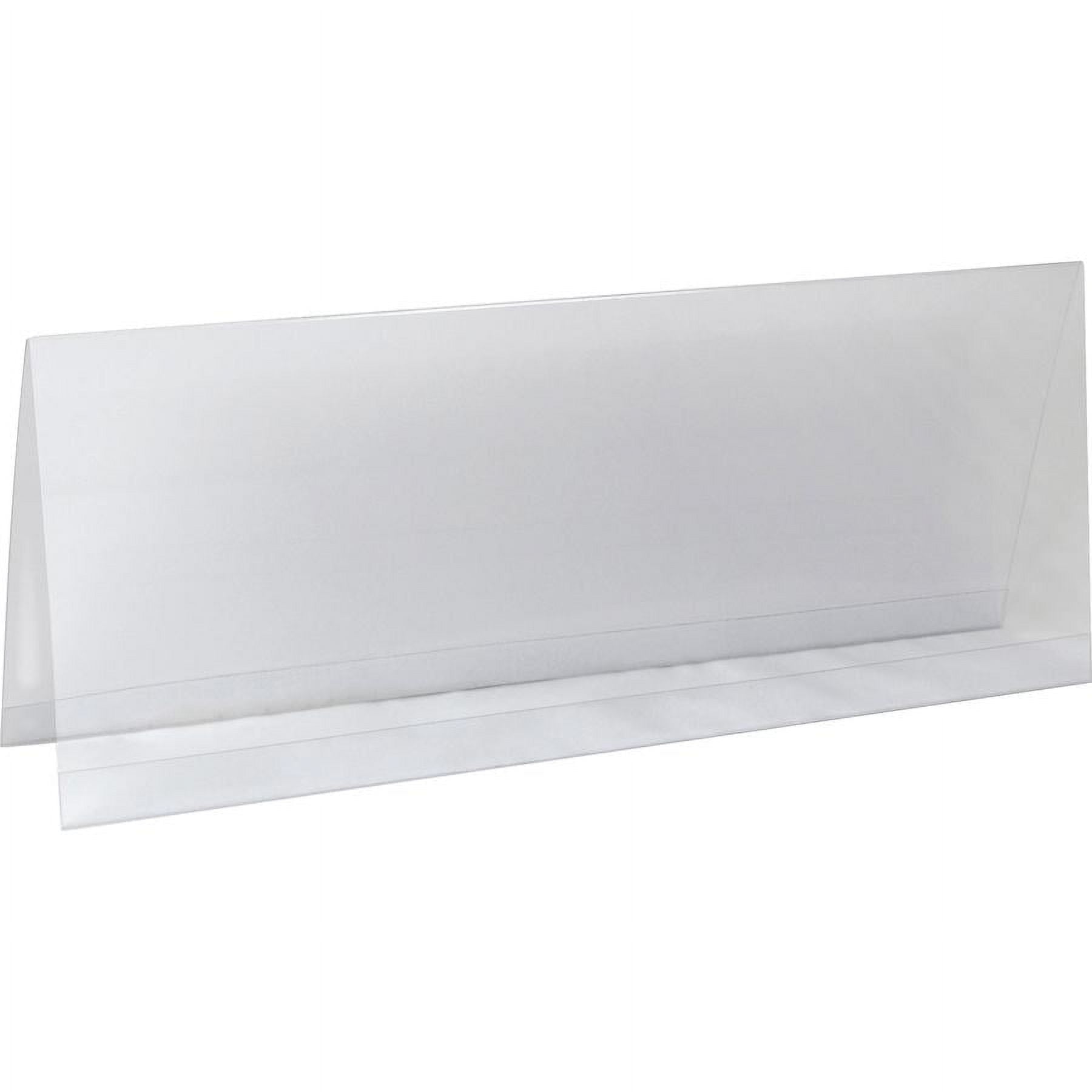 C-Line Tent Card Holders, 4 1/4" x 11", Rigid Heavyweight Clear Plastic, 25/Box