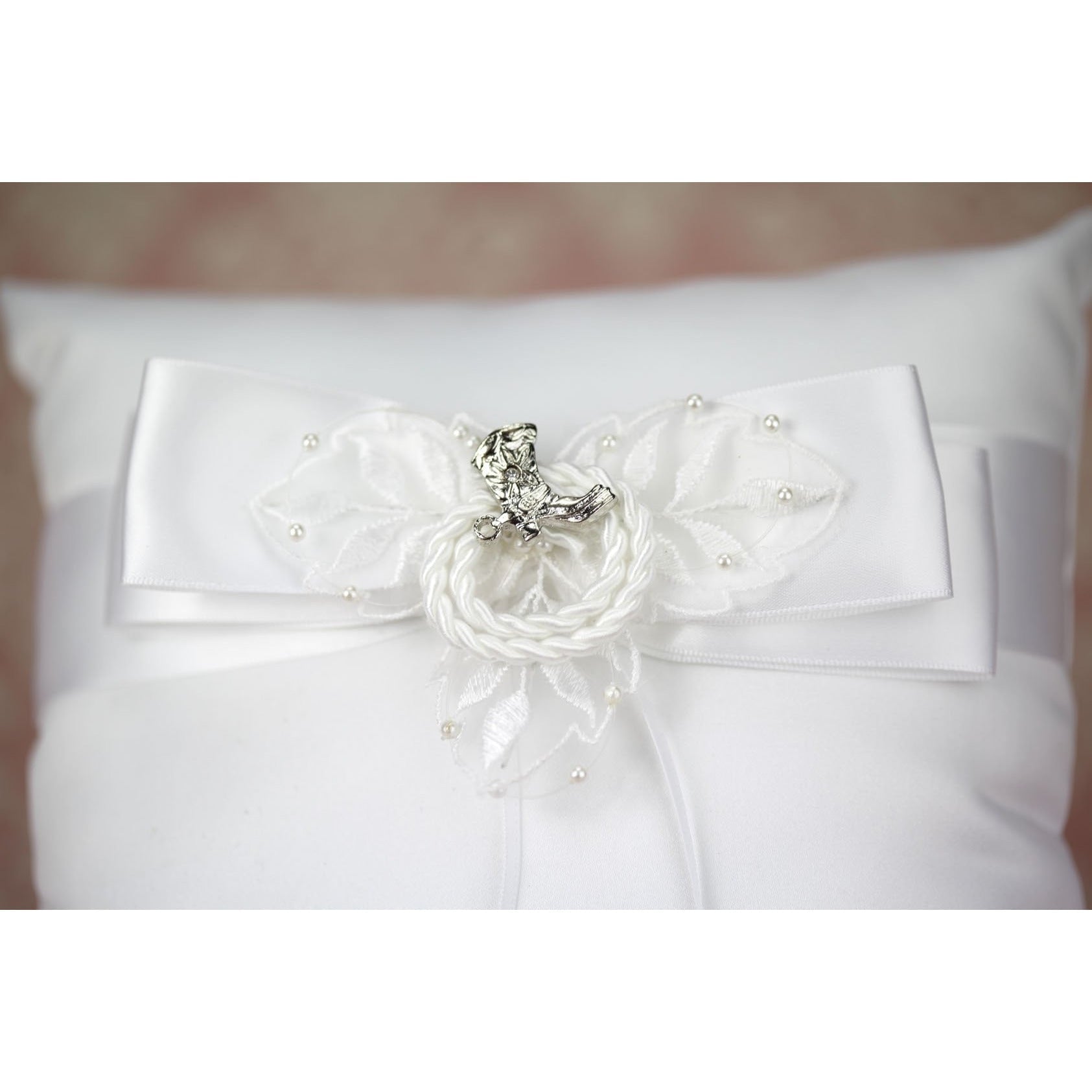 Western Cowboy Lasso Wedding Ring Bearer Pillow