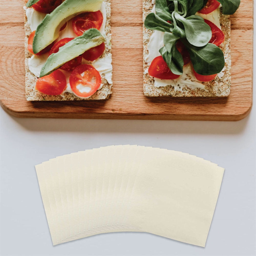 JAM Paper Bulk Medium Lunch Napkins, 6.5x6.5, 480/Box, Ivory