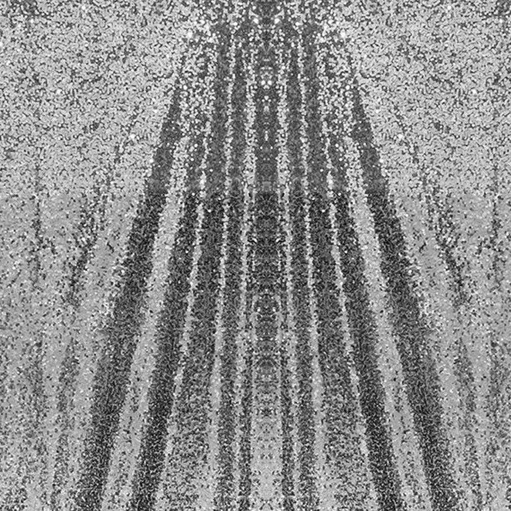 KAJNBN 1Pcs Sequins Backdrop Curtain Shimmer Design for Wedding Party Decoration 1.2x1.8m Silver Rectangle