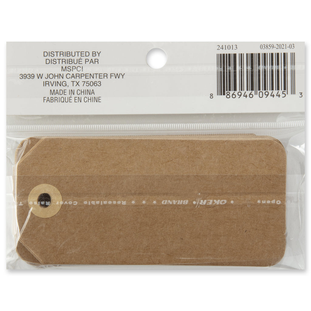 12 Packs: 20 ct. (120 total) Kraft Tags by Recollections™ - 2" x 4.25"