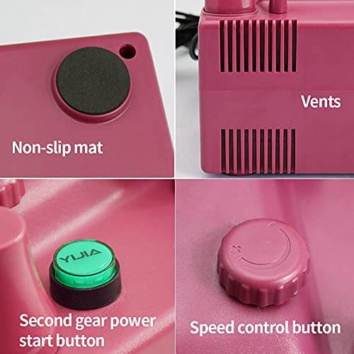 Portable Electric Balloon Blower Pump, Dual Nozzle Balloon Inflator with Timing Function,Adjustable Inflation Speed,110V 800W with 2 Inflation Nozzles for Wedding,Birthday Party,Festival Decoration