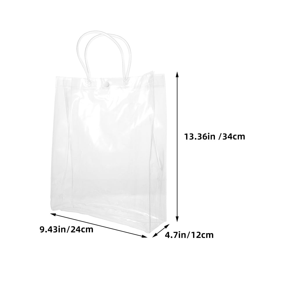 Hytrove 10Pcs Clear Wrapping Bags for Presents Reusable Tote Bag for Christmas 34.0X24.0X12.0in