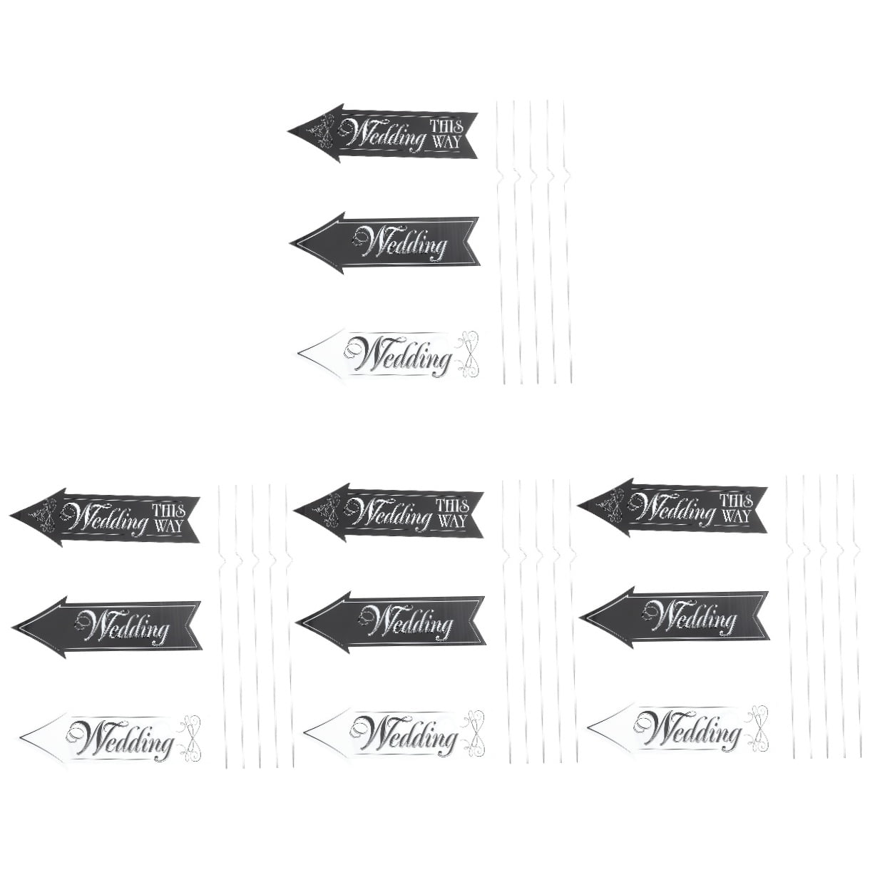 Raindrops 4 Sets Outdoor Wedding Signs DIY Yard Wedding Signs Outside Wedding Decor with Stakes