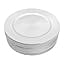 50Pcs Charger Plates Set, 13" Round Plates Plastic Charger Plate Decorative Round Plate Chargers Wedding Decorative Table Charger Plates for Dinner Wedding Party Event Tabletop Setting Decor Silver
