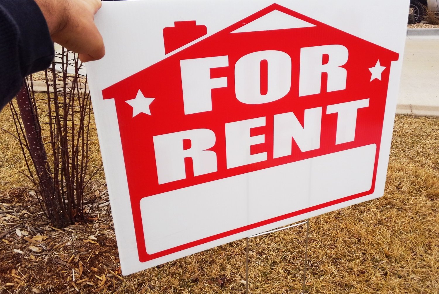 For Rent Lawn Sign Kit (18x24) with Arrow Stickers (3)