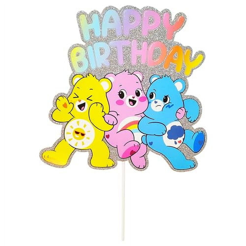 Care Bears Birthday Decorations 58pc Table Decorations Original Care Bears Party Supplies: Paper Plates, Cups Napkins, Table Cloth Cake Topper Rainbow Party Favor Gender Reveal Decor 3+