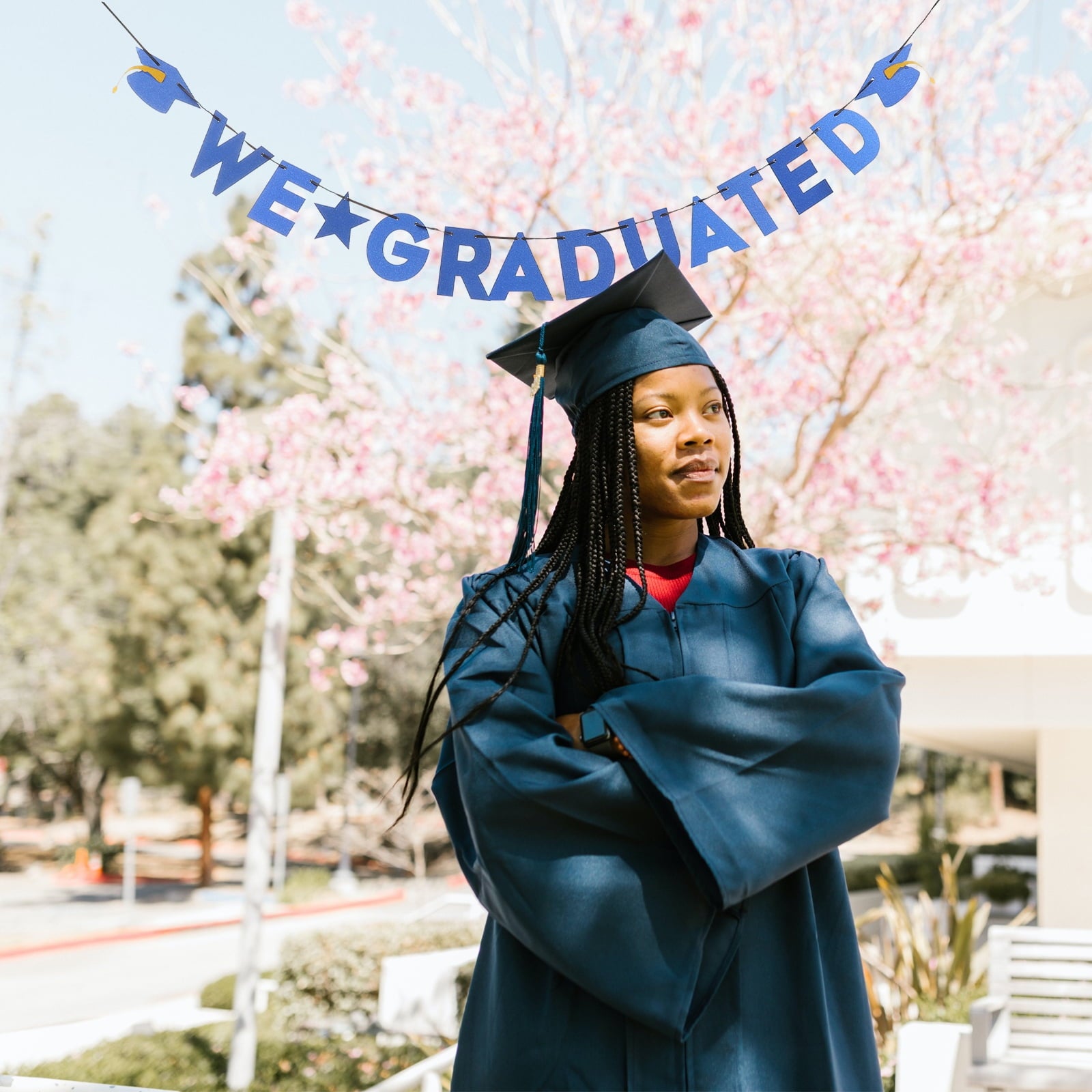 2 Pieces Graduation Season Banner Background Decor