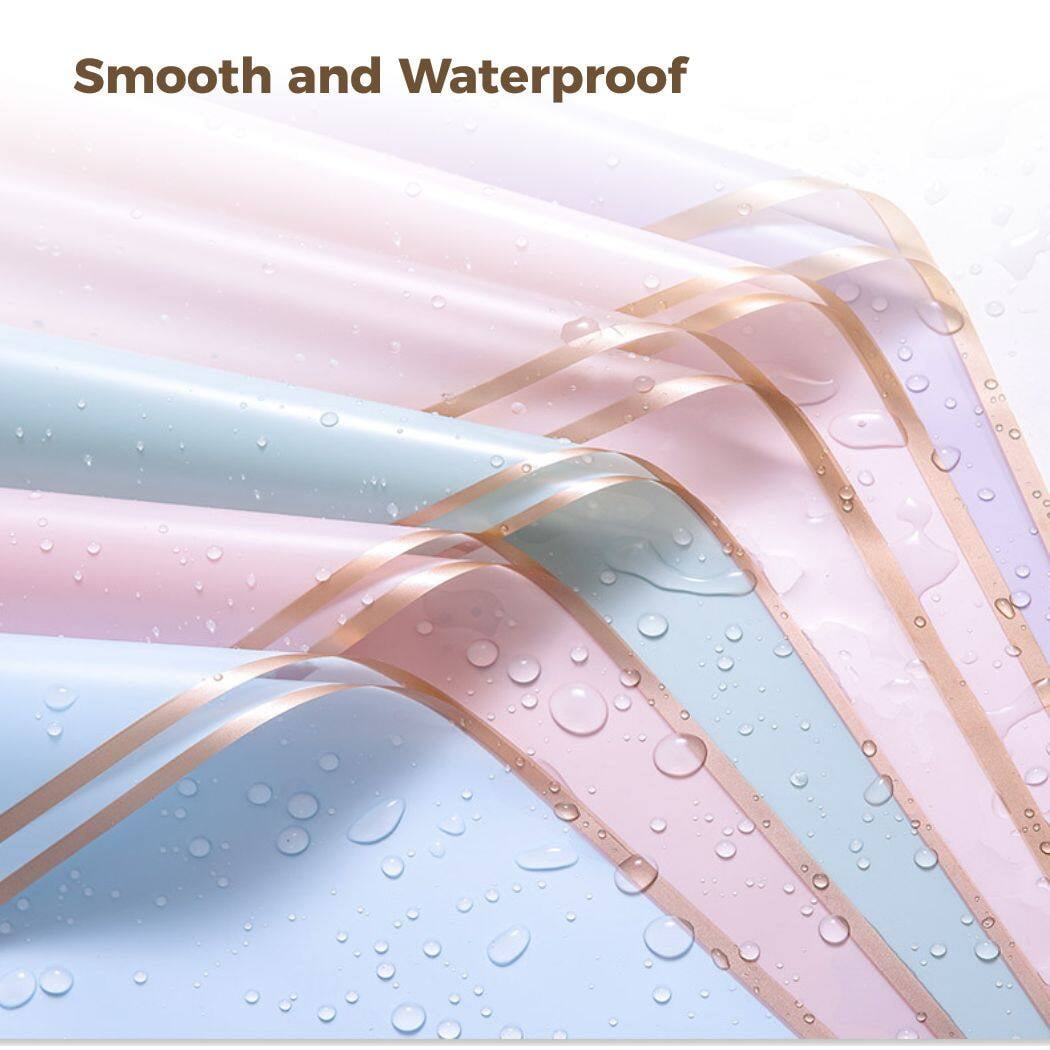 100pcs 10Colors Wrapping Paper, Waterproof Flowers Packaging Paper, DIY Wrapping Sheets for Gift Box Florist Bouquet 23 x 23 in
