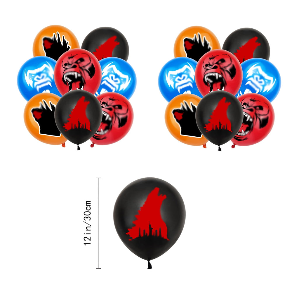 Birthday Party Decorations Supplies for Girls Boys,Monster Theme Set Include Backdrop,Banner,Cupcake Toppers,Balloons,Cake Topper