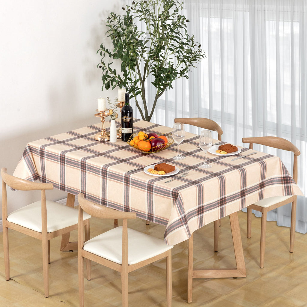 Ray Star Vinyl Party Tablecloths 60x84in 10pcs Spring Tablecloth Plastic Picnic Outdoor and Camping Waterproof Oilcloth Table Cover for Rectangle Tables