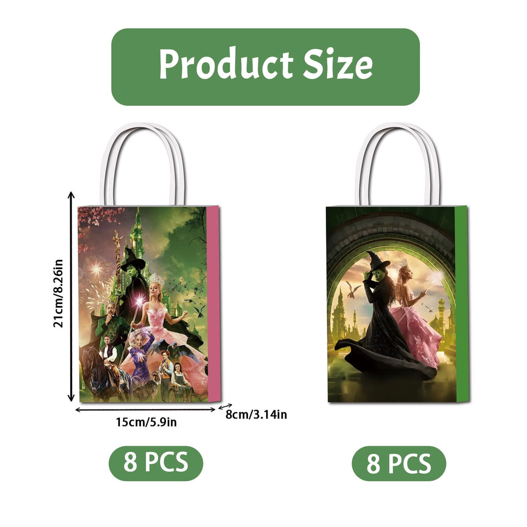 16 Pcs For Magical Witch Movie-Themed Party Favor Bags - Candy Gift Bags with Handles for Celebrations and Event Decorations
