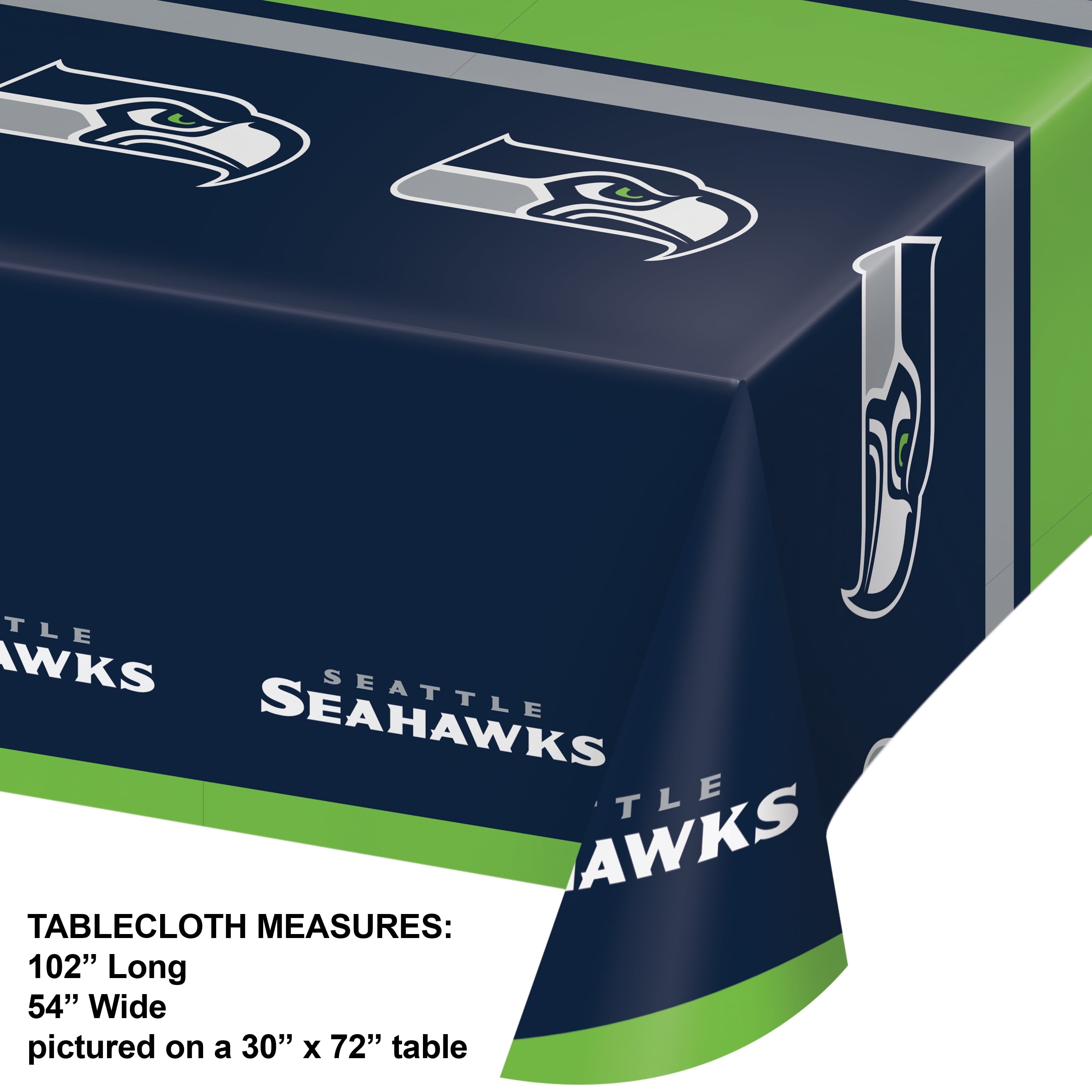 Seattle Seahawks Plastic Tablecloths, 3 Count