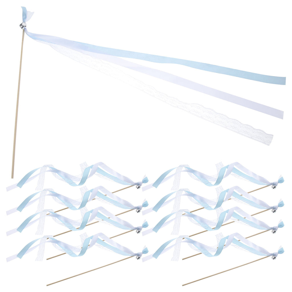 Worgeous 30 pcs  Wedding Streamers Wedding Lace Ribbon Sticks Ribbon Fairy Sticks Party Ribbon Streamers