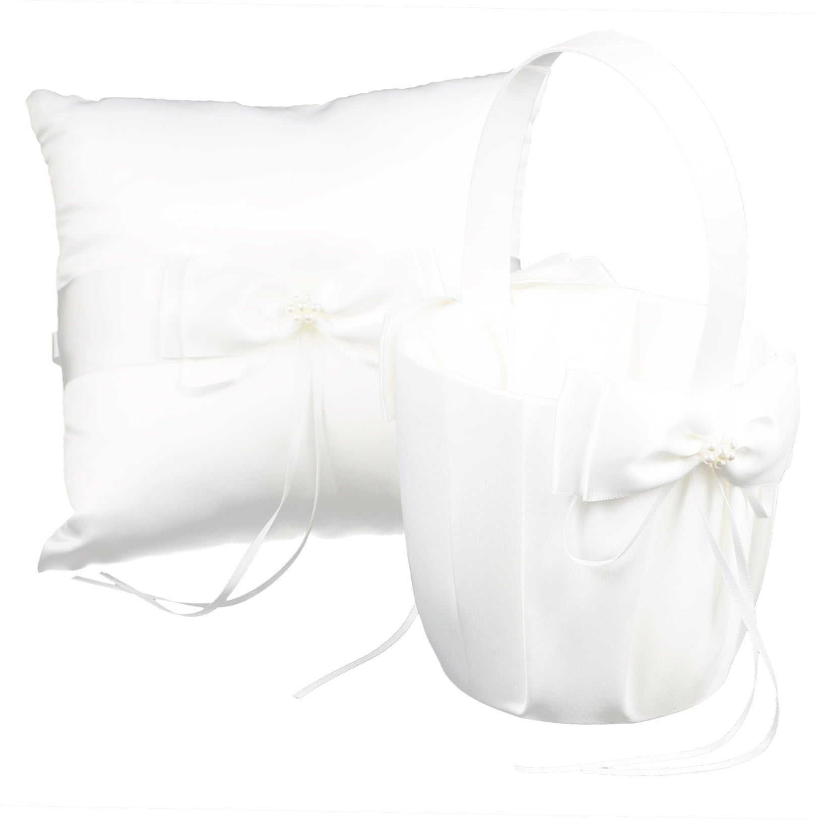 ifundom Ring Bearer Pillow White Cloth 2Pcs