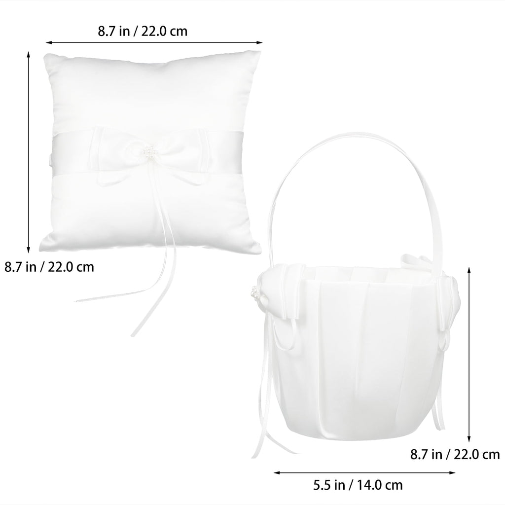 ifundom Ring Bearer Pillow White Cloth 2Pcs
