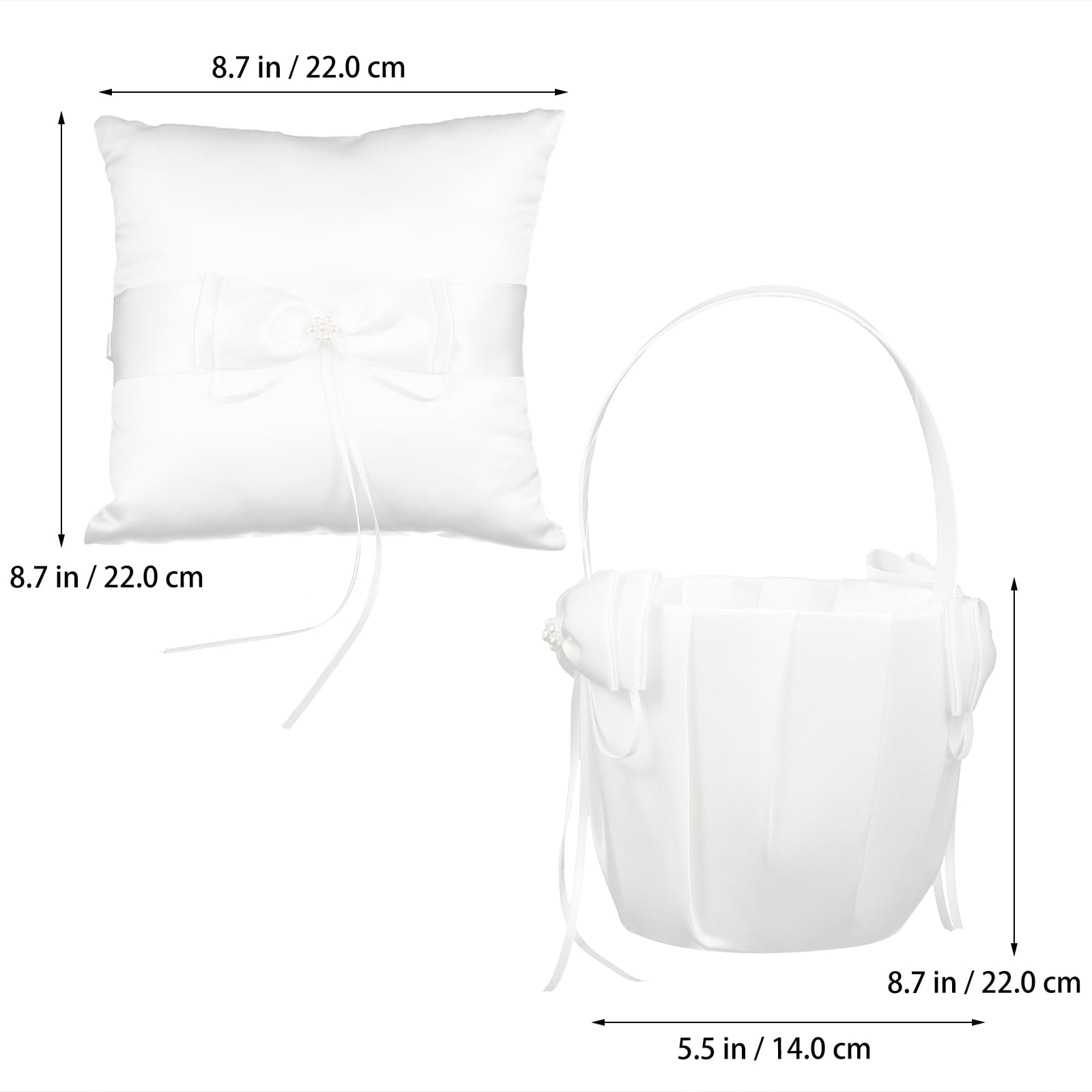 ifundom Ring Bearer Pillow White Cloth 2Pcs