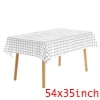 Unique Bargains 6 Pcs Rectangle Wrinkle Waterproof Plastic Table Cover Tablecloth Coffee 54"x60"