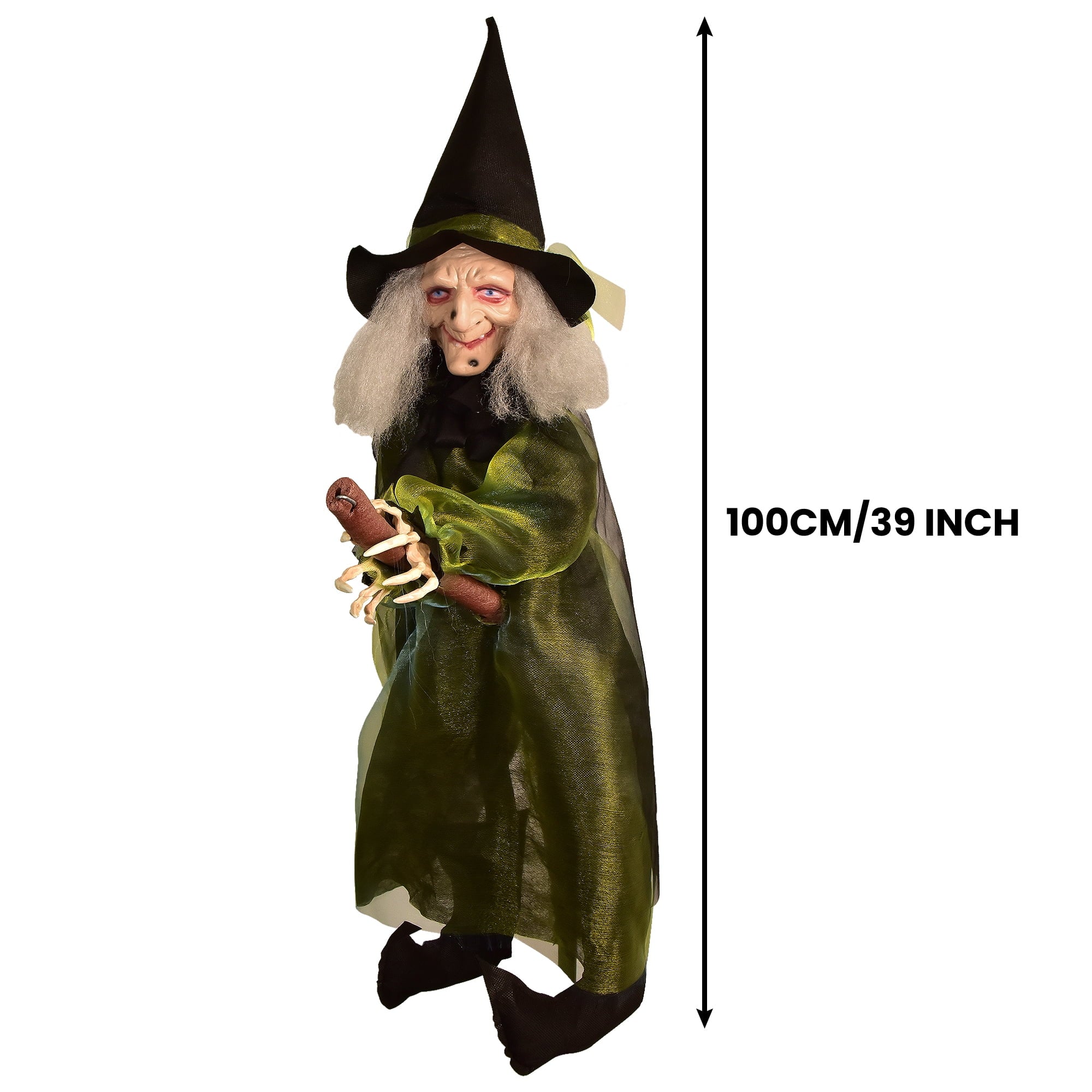 Halloween Witch Outdoor Decoraciones  Flying Witches Hanging Decor Halloween Hanging Witch Green