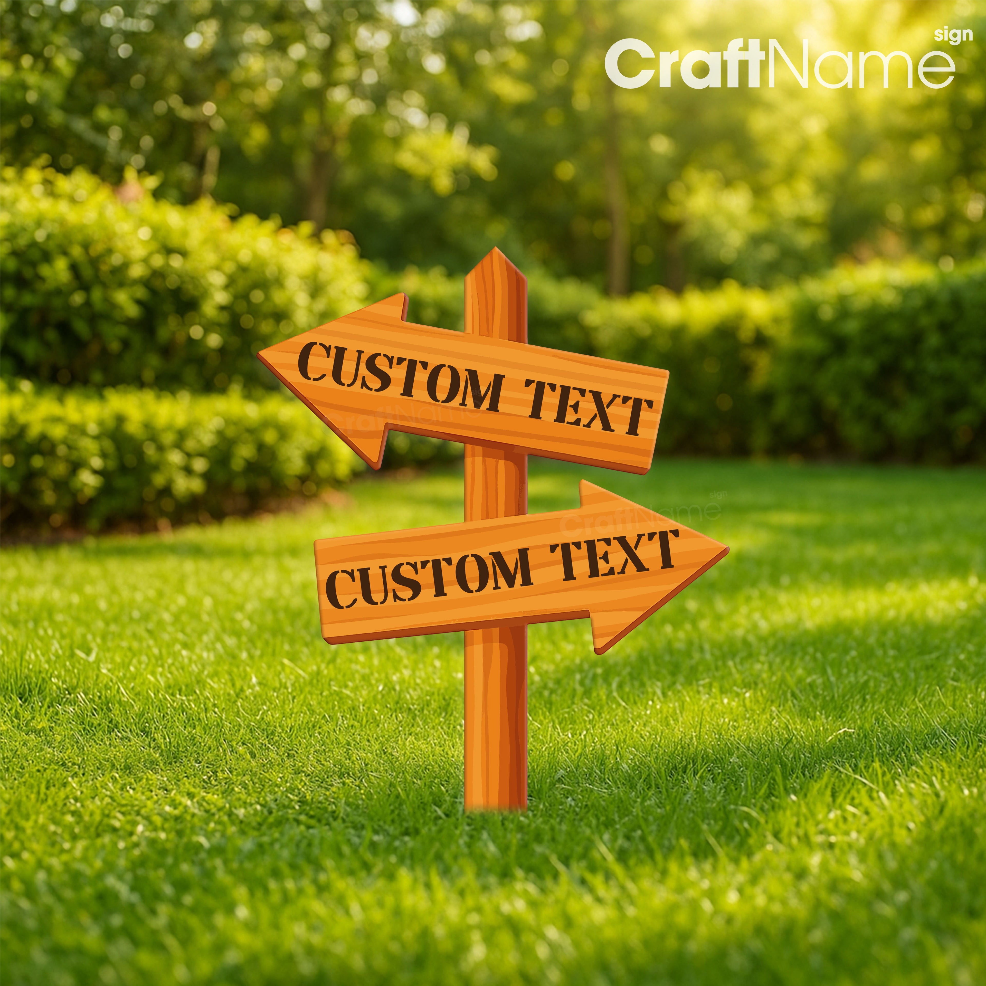 Craftnamesign Custom Metal Destination Arrow Signs, Direction Arrow Garden Stake Decor