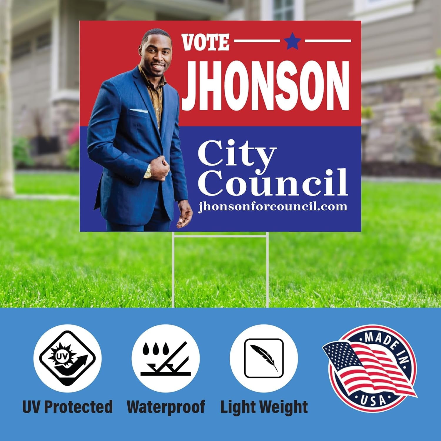 Custom Sign – Personalized Outdoor Yard Signs with Metal "H" Stake, Corrugated Plastic Board, Make Your Own Sign for Sale, Business, or Events – Create a Custom sign for Home, Office, or Real Estate