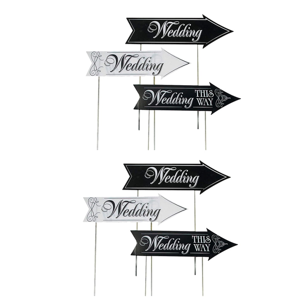 2 Pieces Wedding Sign Stuff Emblems Reserved Signs for Decor