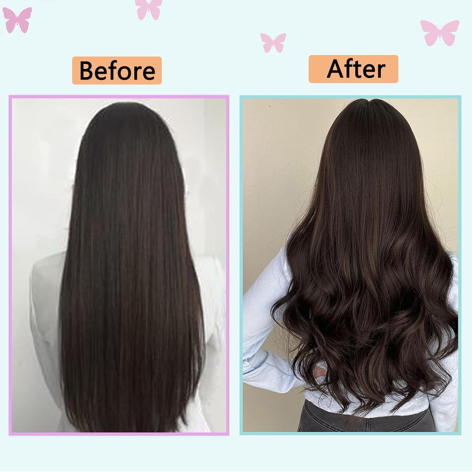 Heat Less Curling Headband for Overnight Curls, No Heat Hair Curling Ribbon and Set for Long Hair (Leopard Print)