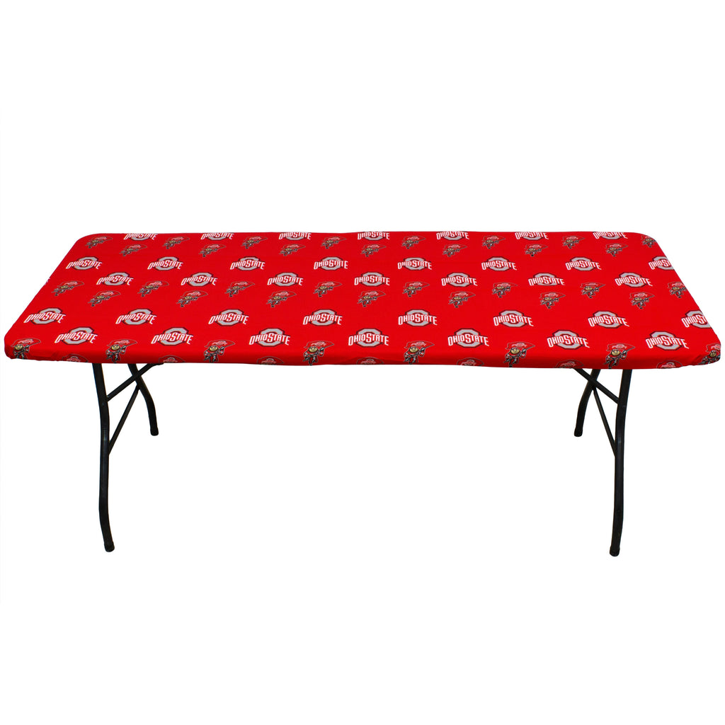 Ohio State Buckeyes Tailgate Fitted Tablecloth, 72" x 30", 6 ft table - 72" x 30", 6 ft table
