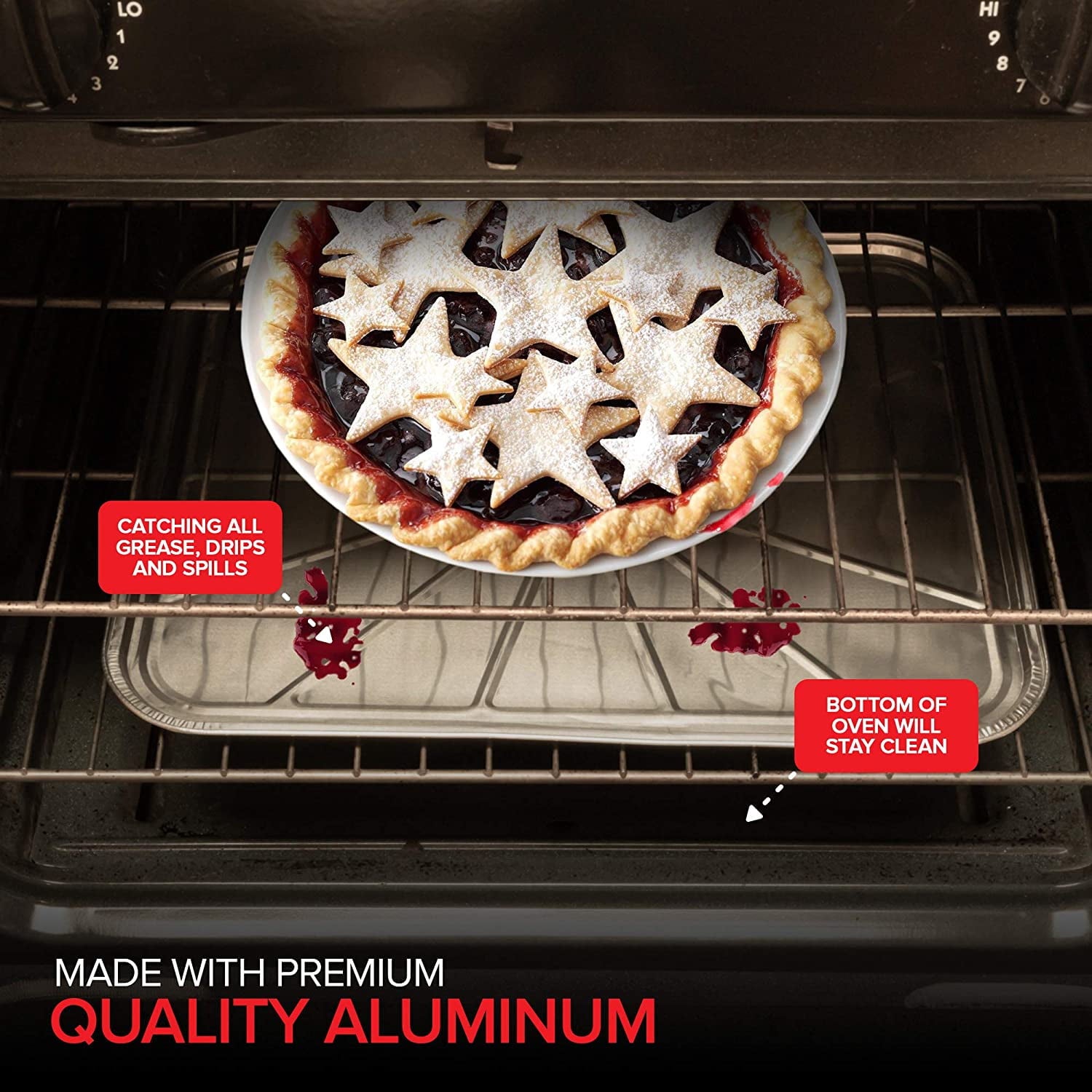 Stock Your Home Disposable Foil Oven Liners, 10 Pack, 18.5 x15.5