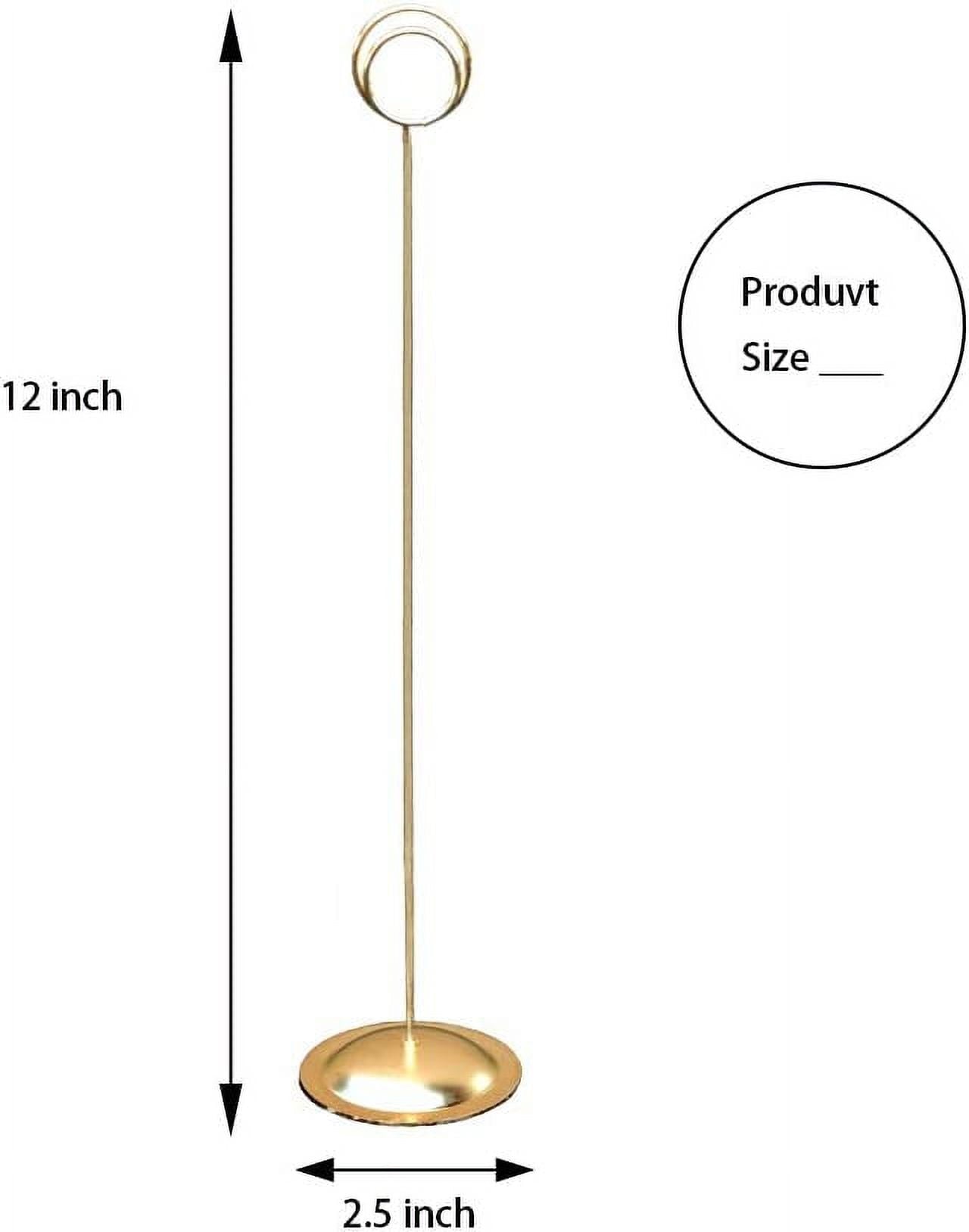 HOHIYA Table Number Holders Stands Card Wedding 12 inch Tall Gold 12pcs