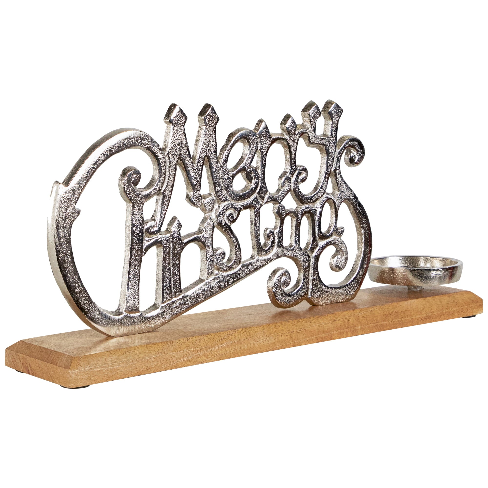 Northlight "Merry Christmas" Metal Sign Votive Candle Holder -15.5"