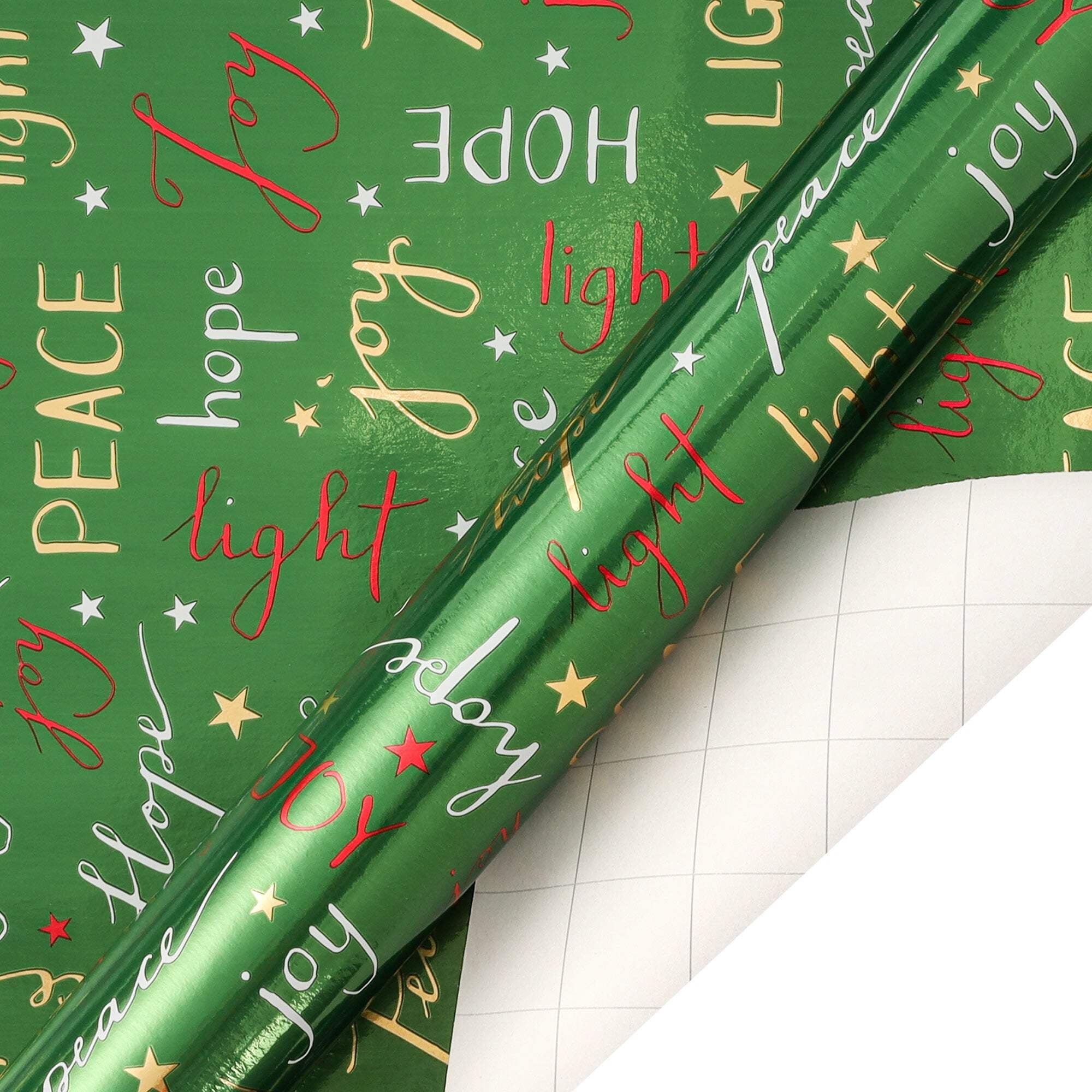 LaRibbons 30" x 10' Christmas Holiday Gift Wrap Deluxe Kit, Stripe Green
