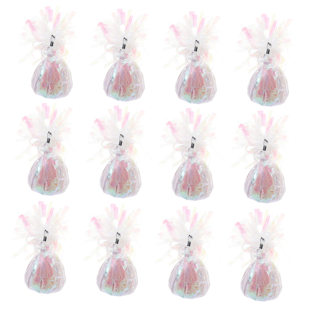 WHAMVOX  12 Pcs Balloon Accessory Aluminum Foil Weights Balloons for Birthday Party Colorful
