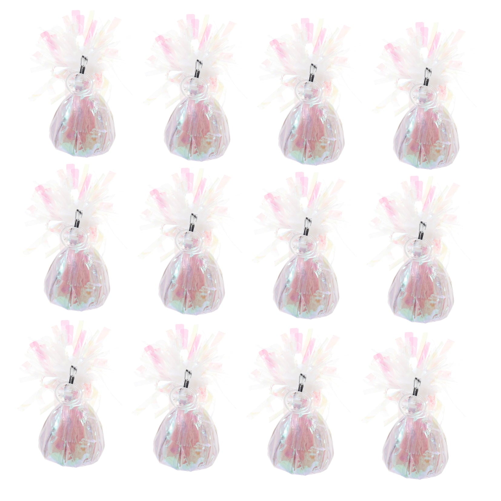 WHAMVOX  12 Pcs Balloon Accessory Aluminum Foil Weights Balloons for Birthday Party Colorful