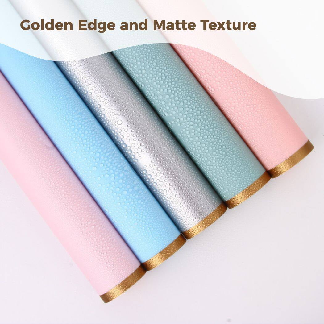 100pcs 10Colors Wrapping Paper, Waterproof Flowers Packaging Paper, DIY Wrapping Sheets for Gift Box Florist Bouquet 23 x 23 in