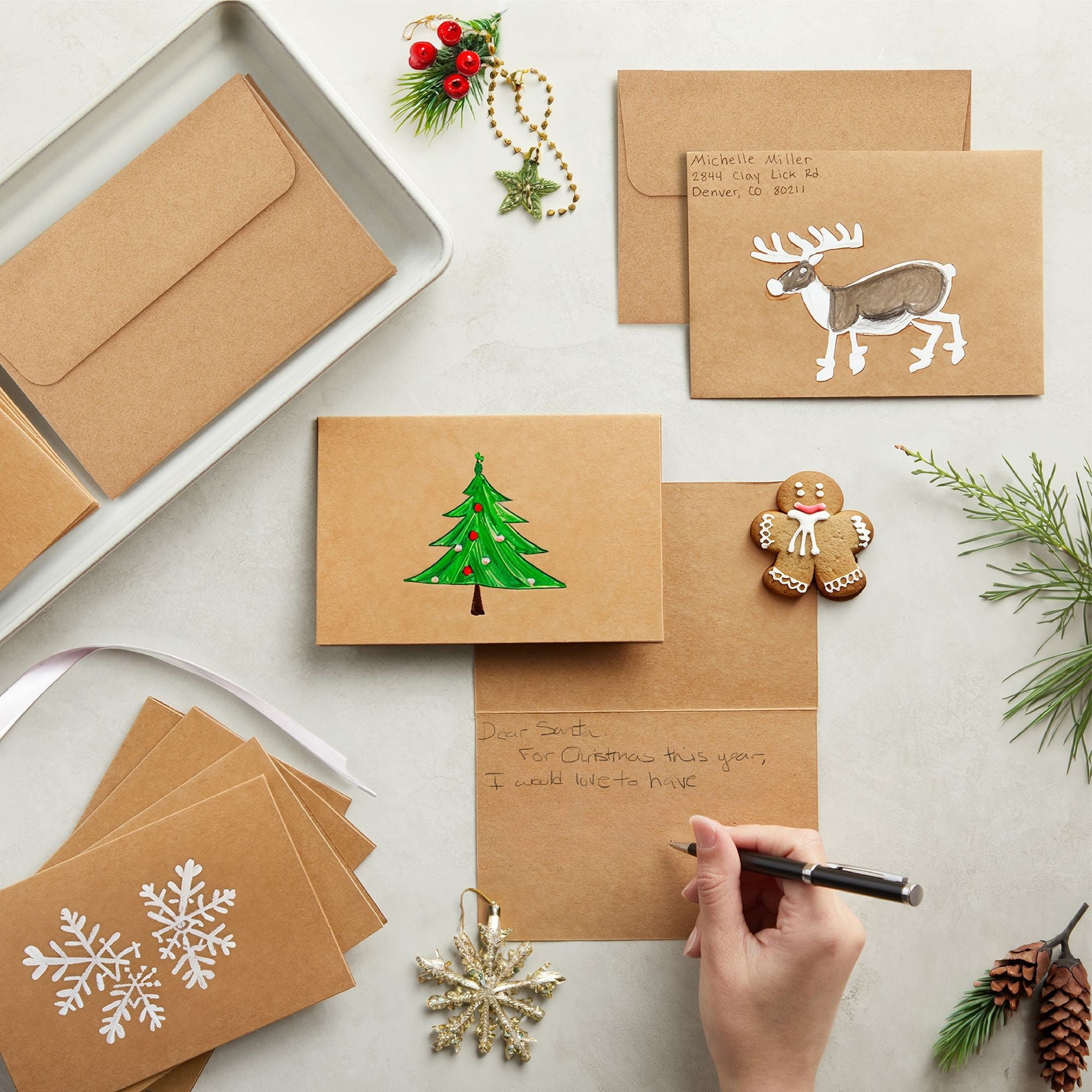 100 Pack Blank Cards and Envelopes 4x6, Bulk Kraft Paper Greeting Cards for DIY Card Making, Wedding, Birthday, All Occasions