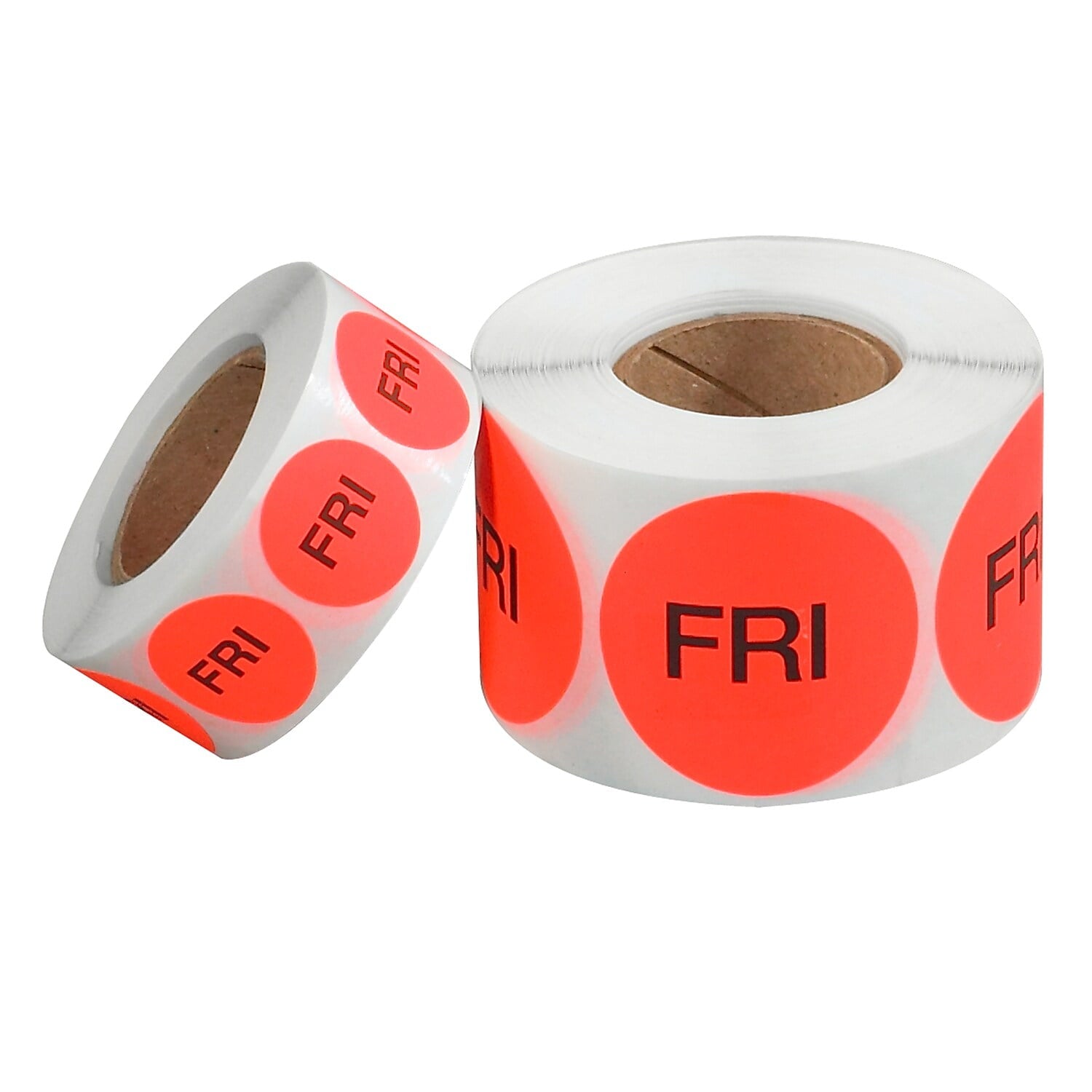 Tape Logic Inventory Circle Labels Days of the Week "TUE" 2" Fluorescent Pink 50 DL6512