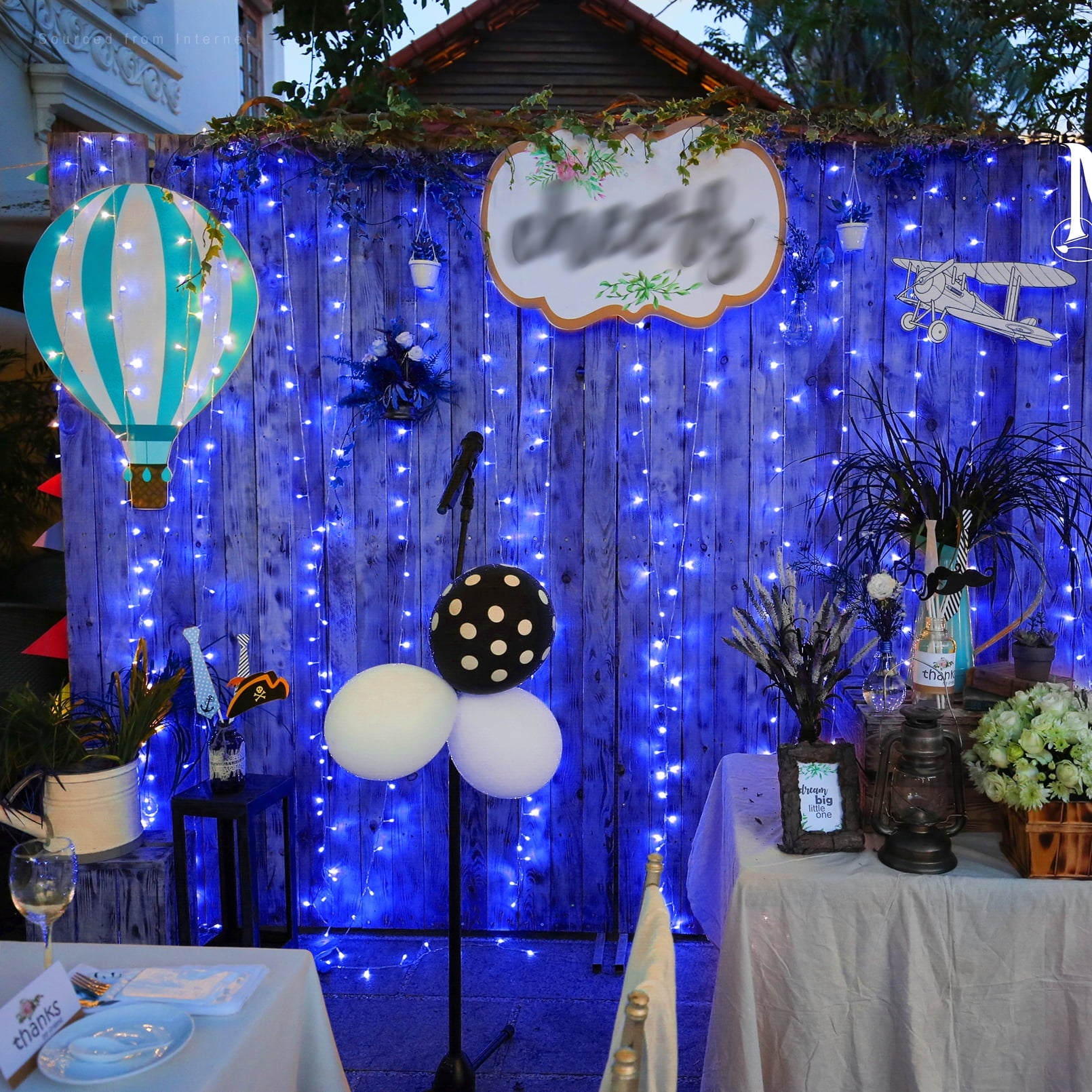 9.8 x 9.8ft Window Curtain String Light, Waterproof LED Fairy Lights, 320 LEDs, Blue